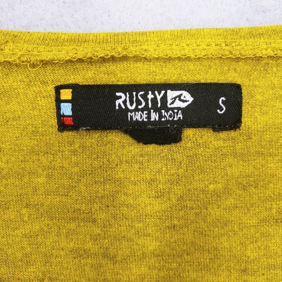 Rusty India Womens Sm Top Cardigan High Low Hem Button Up Zipper Detail Skater - Picture 2 of 12